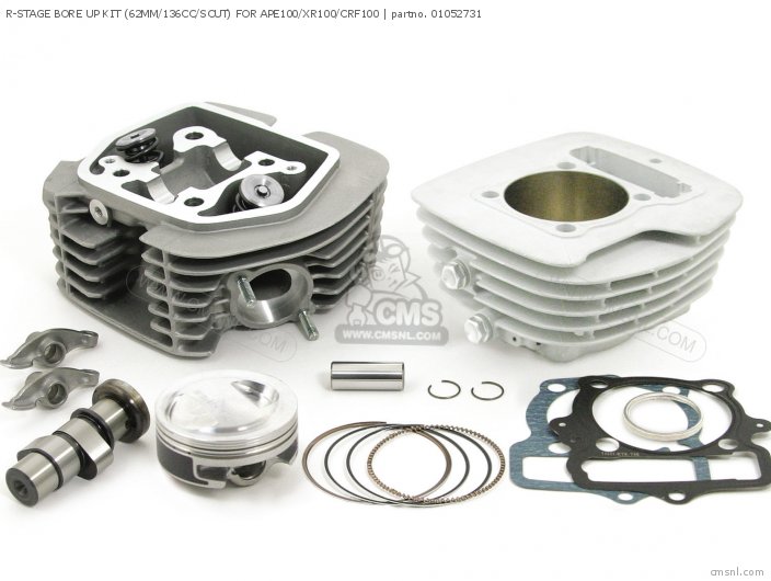 01052731 Rstage Bore Up Kit (62mm/136cc/scut) For Ape100/xr100/crf100
