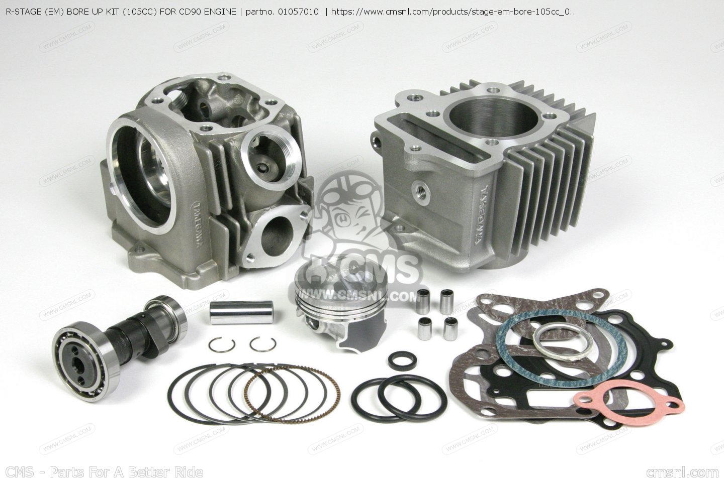 01057010 Rstage (em) Bore Up Kit (105cc) For Cd90 Engine Takegawa