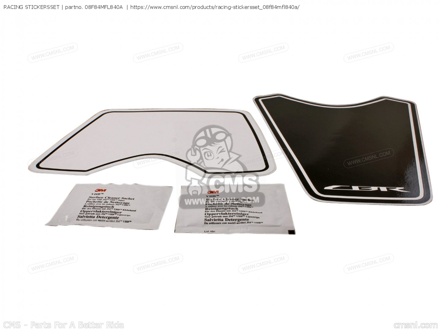 08F84MFL840A: RACING STICKERSSET Honda - buy the 08F84-MFL-840A at CMSNL