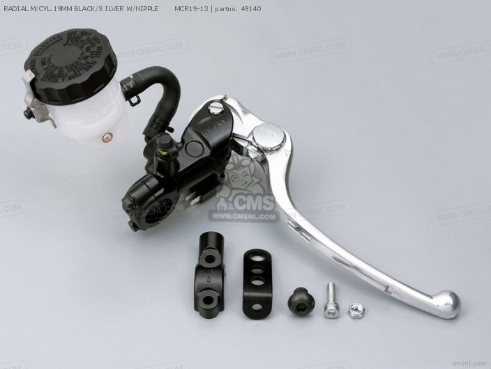 Daytona RADIAL M/CYL.19MM BLACK/S ILVER W/NIPPLE MCR19-13 49140 Daytona RADIAL M/CYL.19MM BLACK/S ILVER W/NIPPLE MCR19-13 49140