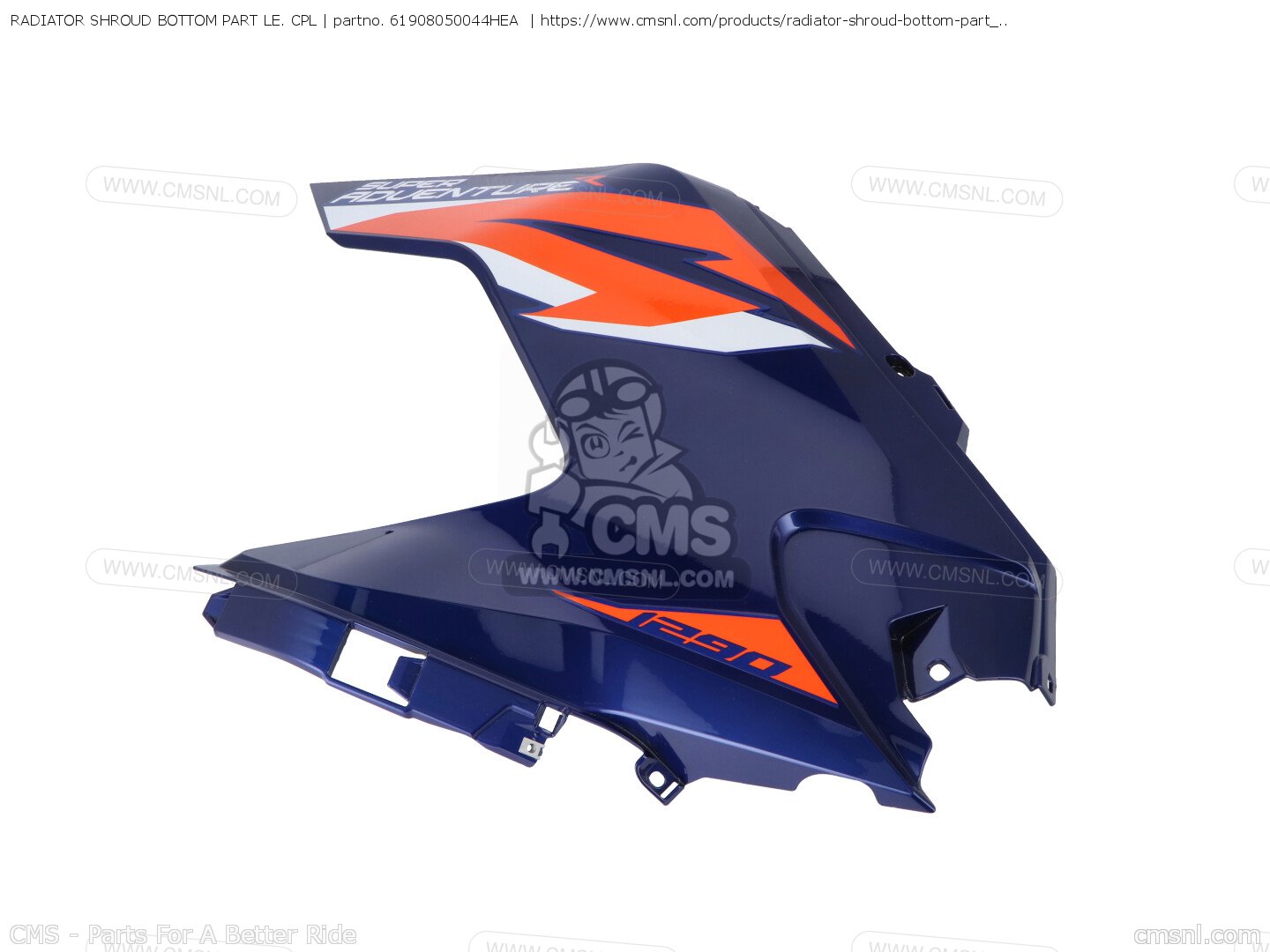 61908050044HEA Radiator Shroud Bottom Part Le. Cpl Ktm buy the