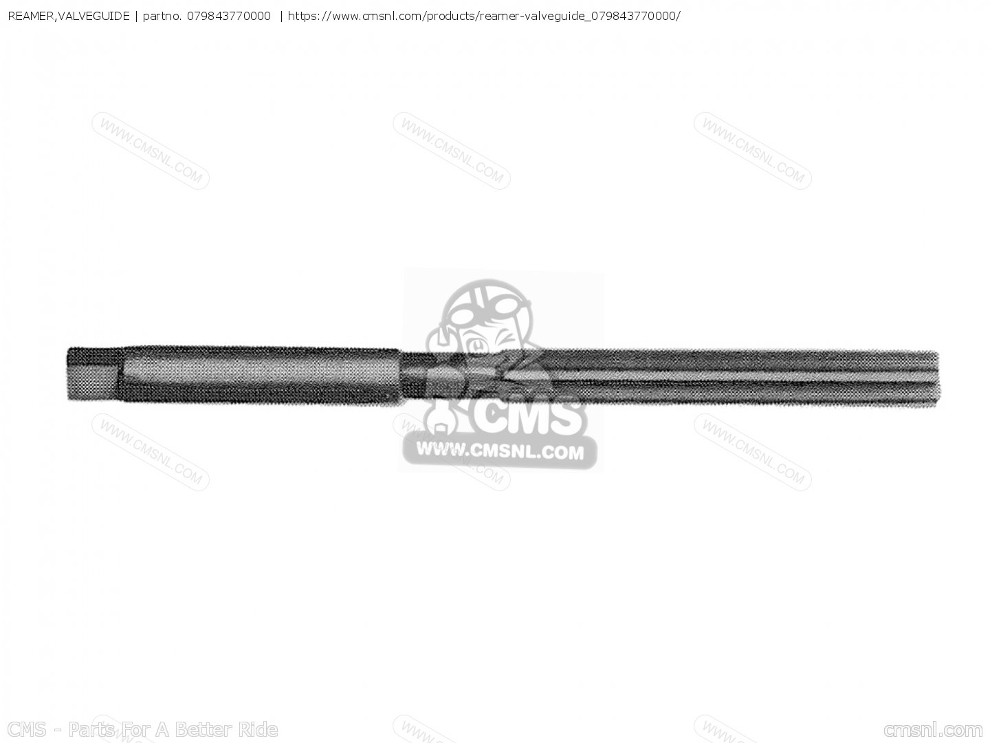 REAMER,VALVEGUIDE for CB400F SPECIAL TOOLS order at CMSNL