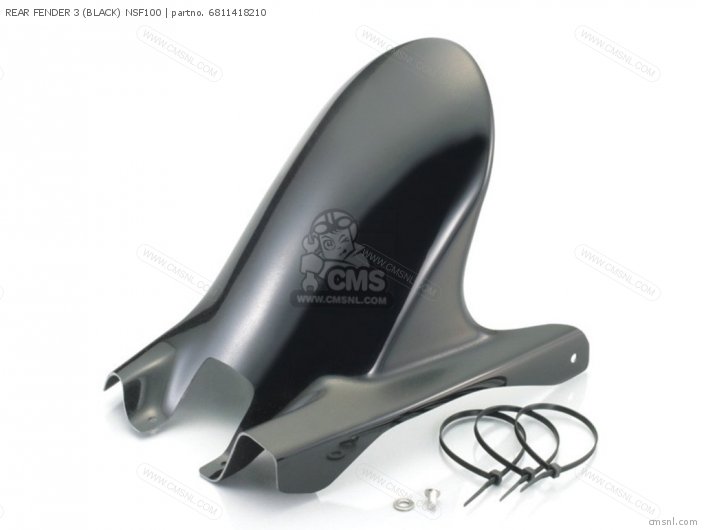 Kitaco REAR FENDER 3 (BLACK) NSF100 6811418210