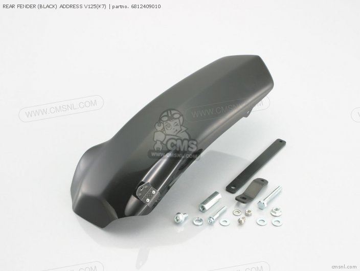 Kitaco REAR FENDER (BLACK) ADDRESS V125(K7) 6812409010