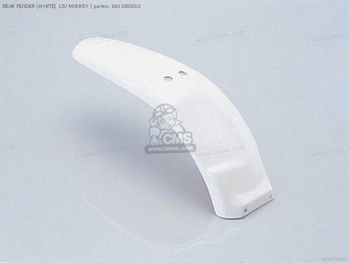 Kitaco REAR FENDER (WHITE) 12V MONKEY 6811083010