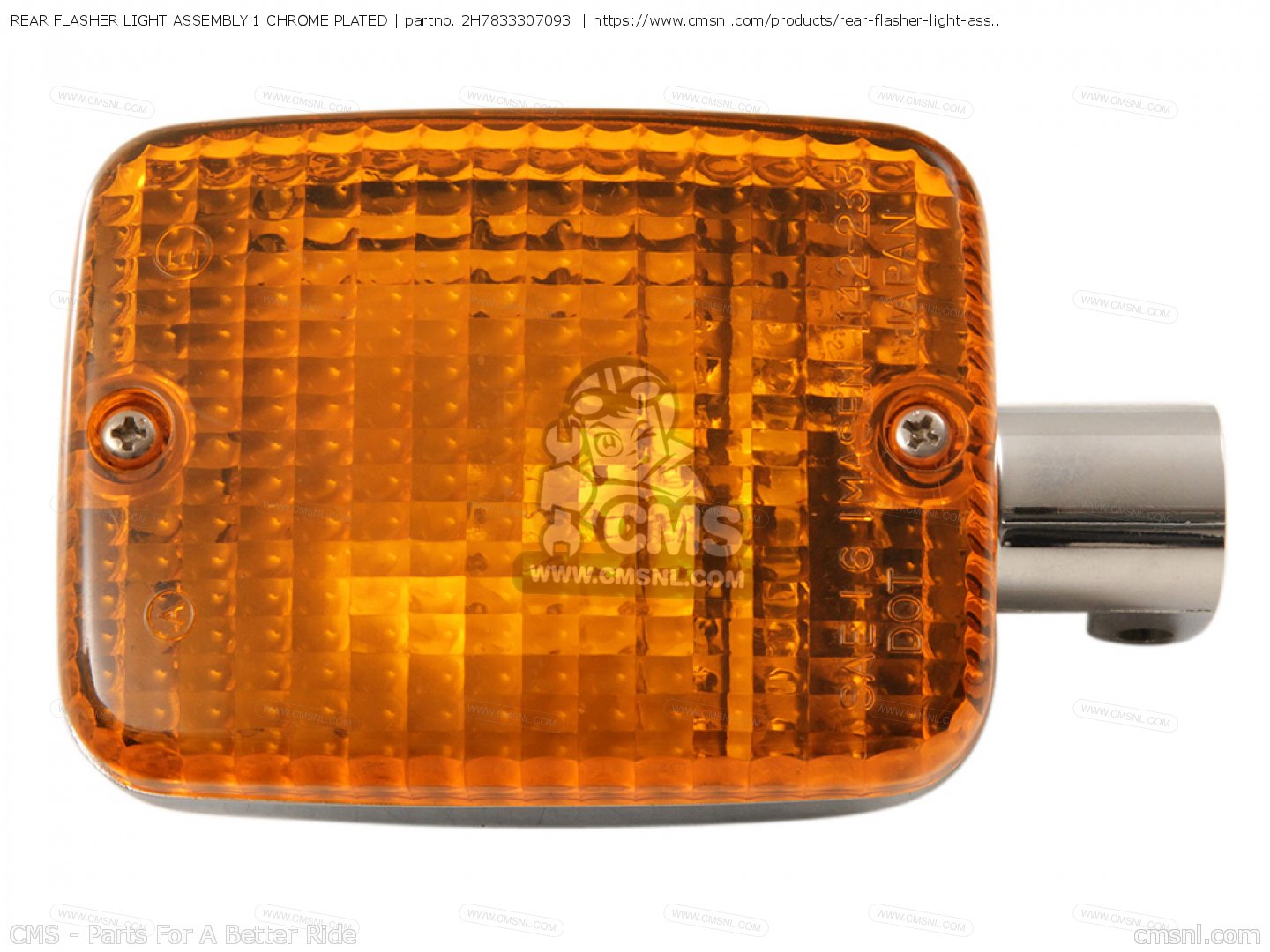 2H7833307093: REAR FLASHER LIGHT ASSEMBLY 1 CHROME PLATED Yamaha - buy ...