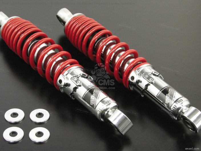 Rear Shock (280mm/red/2pcs) For 4cm Ext/stock Swing Arm (monkey) photo