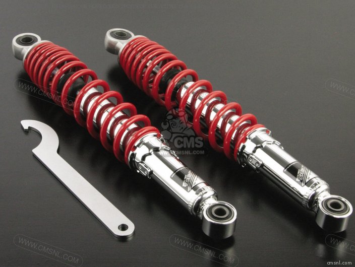 Takegawa REAR SHOCK ABOSORBER(CHROME PLATED/RED/2PCS) FOR CUB /LITTLE CUB 06040025