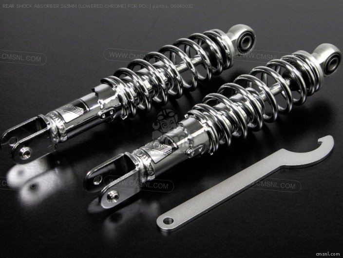 Takegawa REAR SHOCK ABSORBER 265MM (LOWERED,CHROME) FOR PCX 06040032