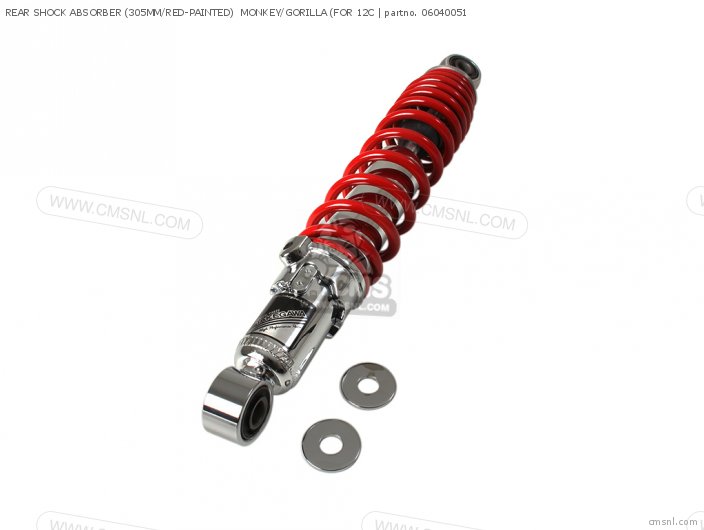 Takegawa REAR SHOCK ABSORBER (305MM/RED-PAINTED)  MONKEY/GORILLA (FOR 12C 06040051