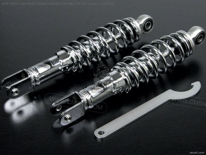 Takegawa REAR SHOCK ABSORBER (30MM LOWERED,CHROME) FOR PCX 06040028