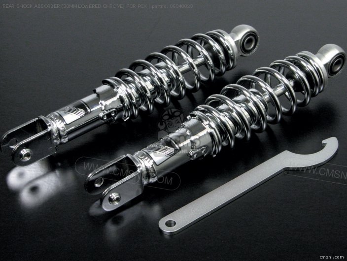 Rear Shock Absorber (30mm Lowered, Chrome) For Pcx photo