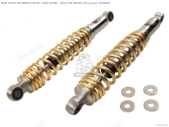 Takegawa REAR SHOCK ABSORBER (330 MM / GOLD PLATED / 2PCS) FOR MONKEY (FO 06040069