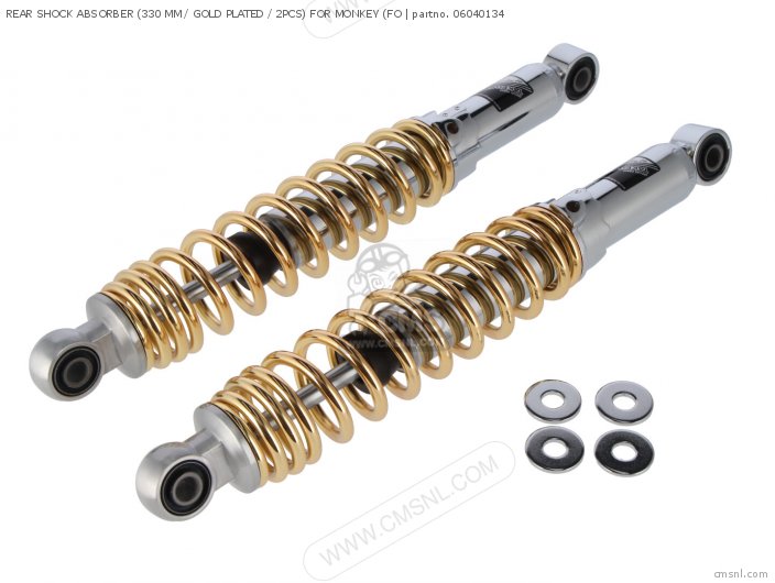 Takegawa REAR SHOCK ABSORBER (330 MM / GOLD PLATED / 2PCS) FOR MONKEY (FO 06040134