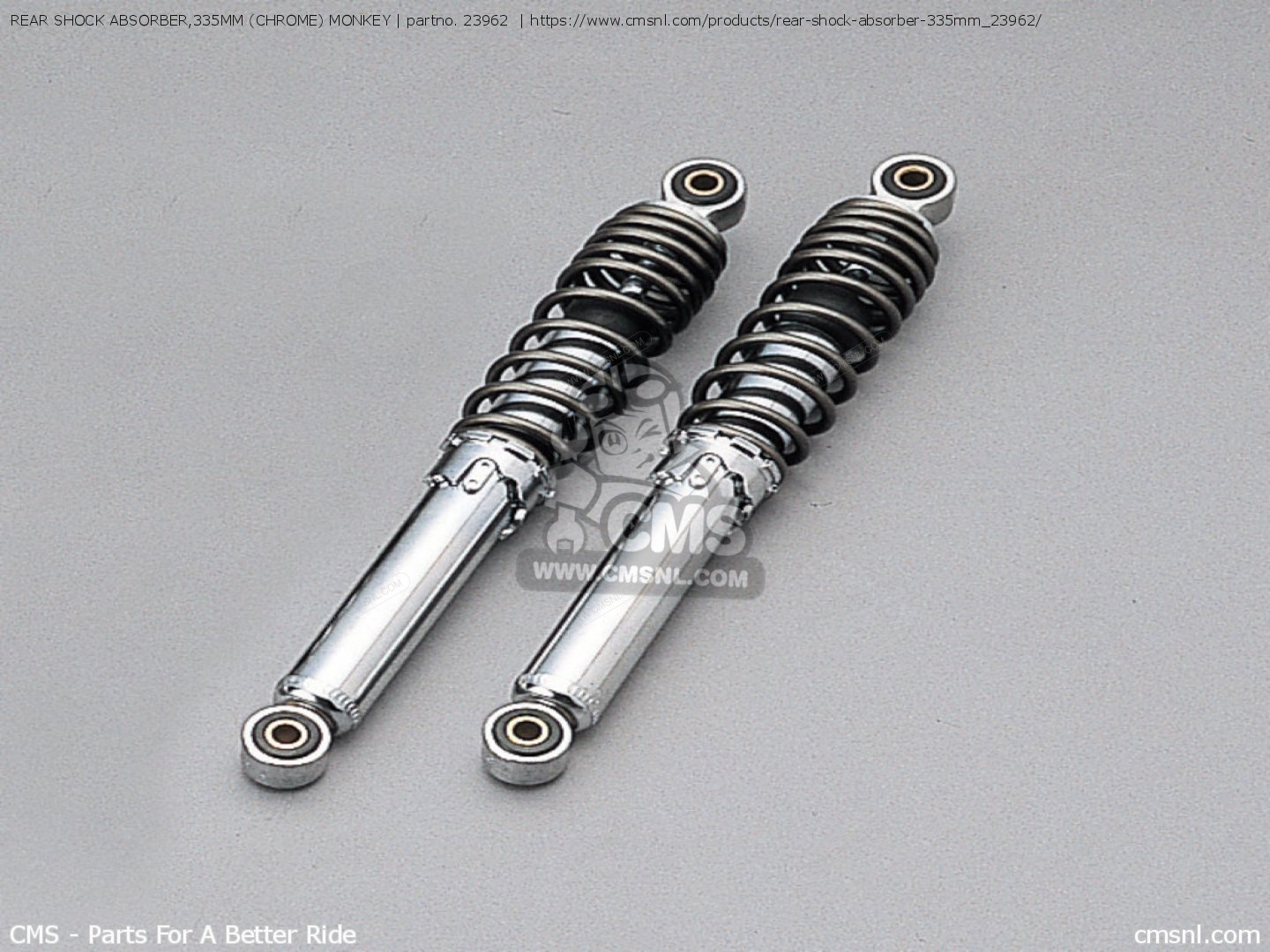 23962 Rear Shock Absorber,335mm (chrome) Monkey Daytona buy the