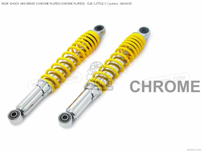 Takegawa REAR SHOCK ABSORBER (CHROME PLATED/CHROME PLATED)  CUB /LITTLE C 0604033