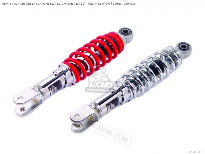 Takegawa REAR SHOCK ABSORBER (CHROME PLATED/CHROME PLATED)  TODAY/DIO(AF6 0604036