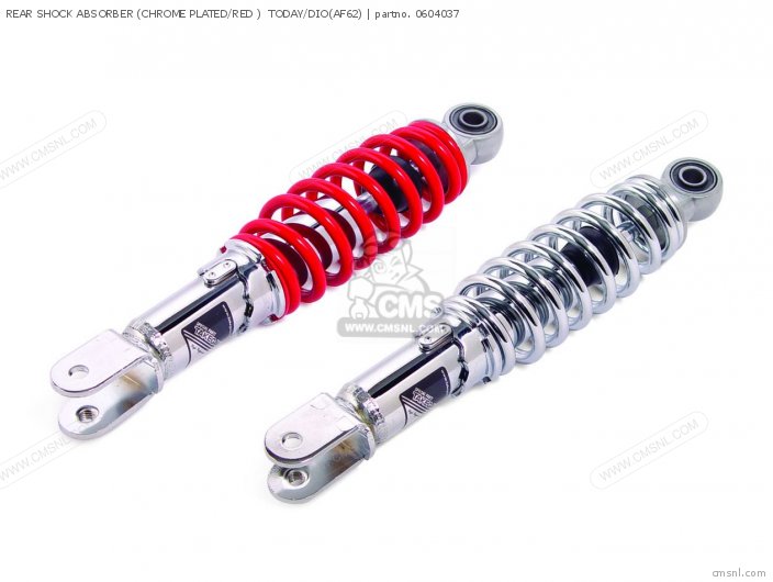 Takegawa REAR SHOCK ABSORBER (CHROME PLATED/RED )  TODAY/DIO(AF62) 0604037