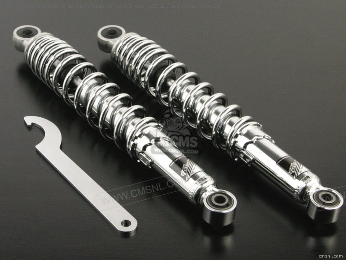 Takegawa REAR SHOCK ABSORBER (CHROME PLATING /2PCS) FOR CUB / LITTLE CUB 06040027