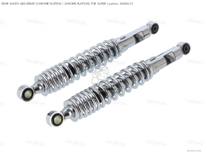 Takegawa REAR SHOCK ABSORBER (CHROME PLATING / CHROME PLATING) FOR SUPER 06040117