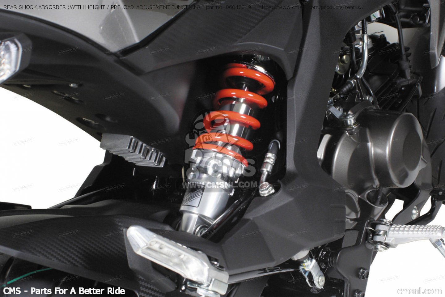 06040049 Rear Shock Absorber (with Height / Preload Adjustment