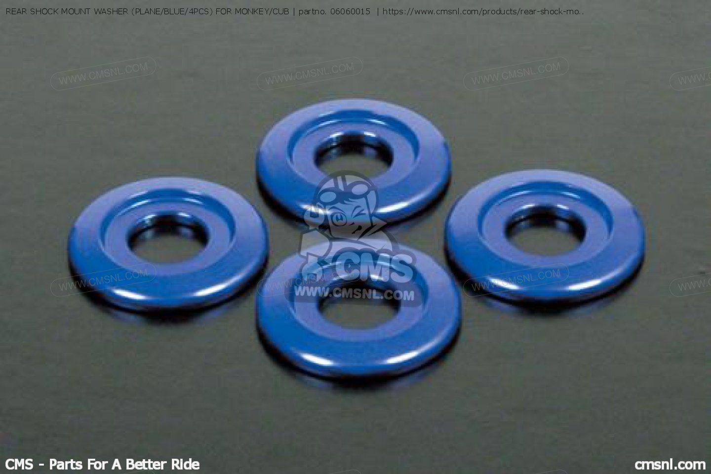 06060015 Rear Shock Mount Washer (plane/blue/4pcs) For Monkey/cub