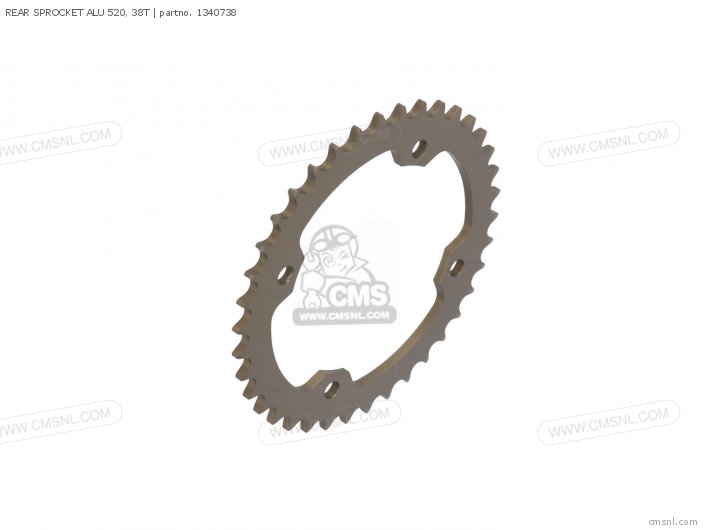 AFAM REAR SPROCKET ALU 520, 38T 1340738 AFAM REAR SPROCKET ALU 520, 38T 1340738