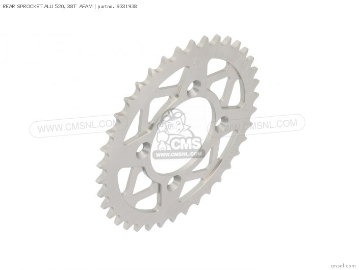 AFAM REAR SPROCKET ALU 520, 38T 9331938 AFAM REAR SPROCKET ALU 520, 38T 9331938