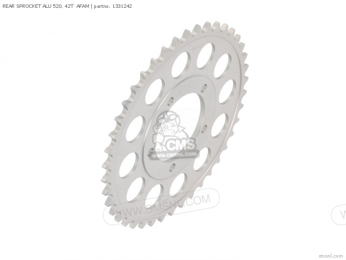 AFAM REAR SPROCKET ALU 520, 42T 1331242 AFAM REAR SPROCKET ALU 520, 42T 1331242