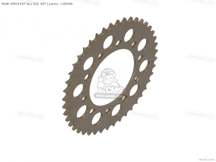 AFAM REAR SPROCKET ALU 520, 44T 1150944 AFAM REAR SPROCKET ALU 520, 44T 1150944