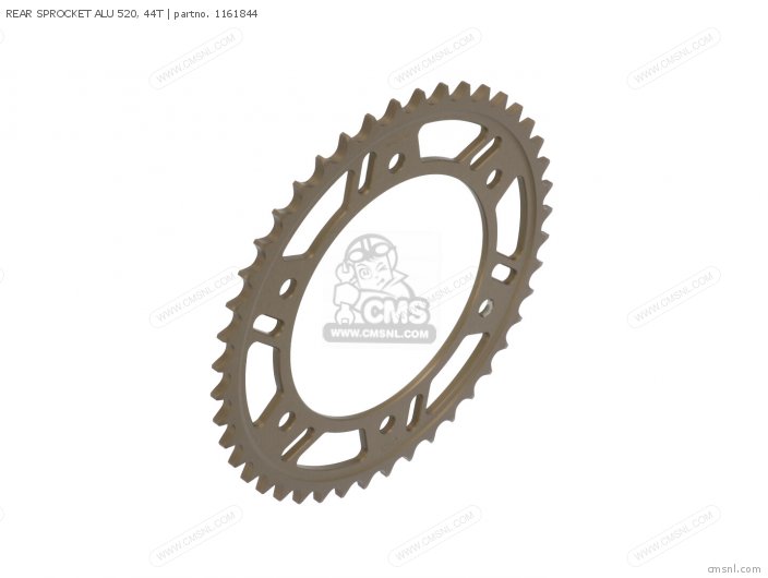 AFAM REAR SPROCKET ALU 520, 44T 1161844 AFAM REAR SPROCKET ALU 520, 44T 1161844