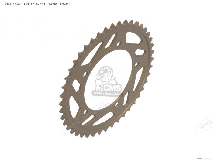 AFAM REAR SPROCKET ALU 520, 44T 1560544 AFAM REAR SPROCKET ALU 520, 44T 1560544