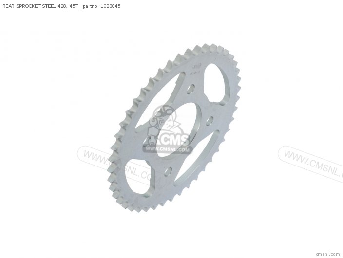 AFAM REAR SPROCKET STEEL 428, 45T 1023045 AFAM REAR SPROCKET STEEL 428, 45T 1023045
