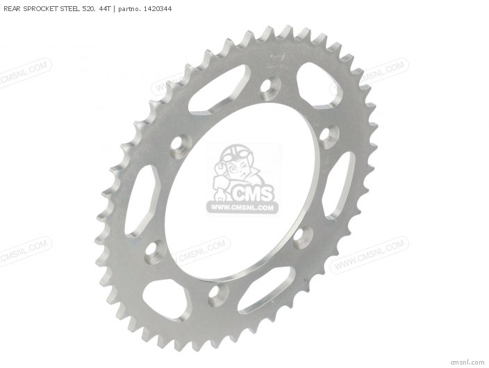 AFAM REAR SPROCKET STEEL 520, 44T 1420344 AFAM REAR SPROCKET STEEL 520, 44T 1420344