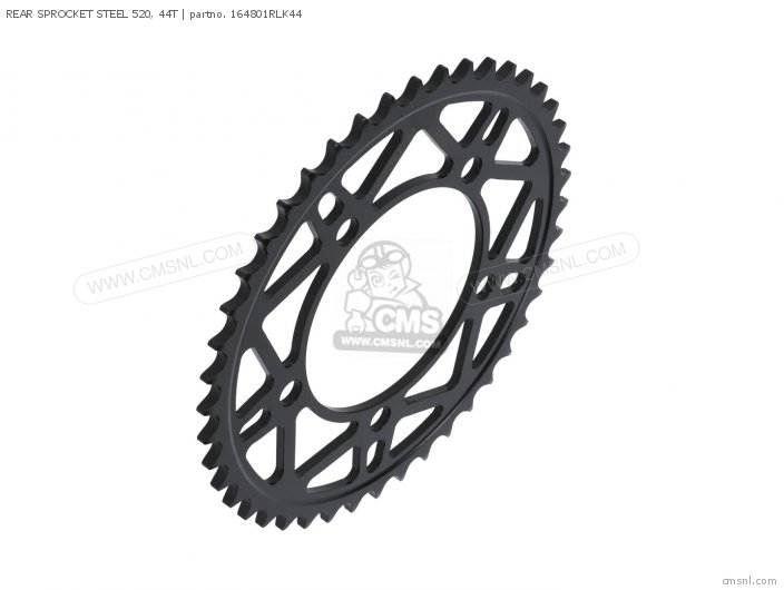 AFAM REAR SPROCKET STEEL 520, 44T 164801RLK44 AFAM REAR SPROCKET STEEL 520, 44T 164801RLK44