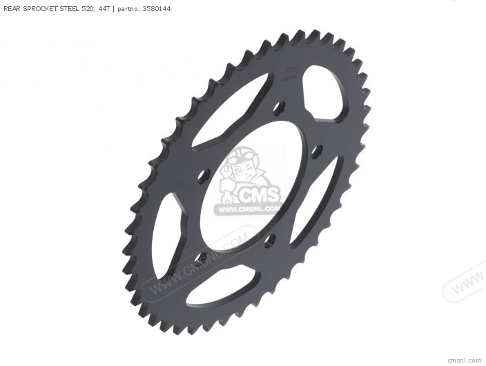 AFAM REAR SPROCKET STEEL 520, 44T 3580144 AFAM REAR SPROCKET STEEL 520, 44T 3580144
