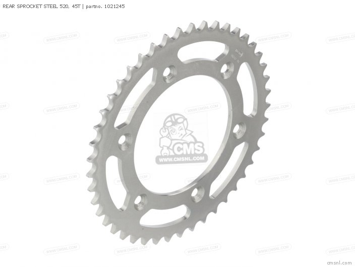 AFAM REAR SPROCKET STEEL 520, 45T 1021245 AFAM REAR SPROCKET STEEL 520, 45T 1021245