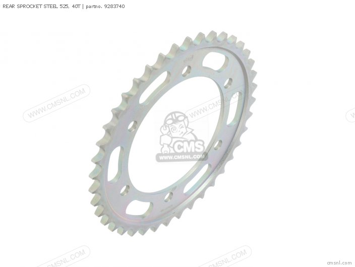 AFAM REAR SPROCKET STEEL 525, 40T 9283740 AFAM REAR SPROCKET STEEL 525, 40T 9283740