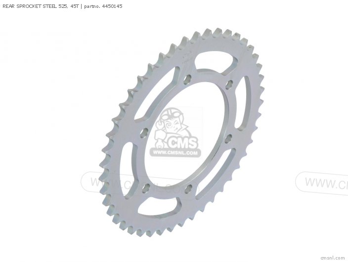 AFAM REAR SPROCKET STEEL 525, 45T 4450145 AFAM REAR SPROCKET STEEL 525, 45T 4450145