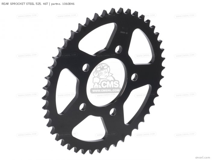 AFAM REAR SPROCKET STEEL 525, 46T 1060846 AFAM REAR SPROCKET STEEL 525, 46T 1060846