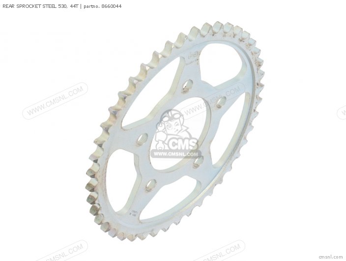 AFAM REAR SPROCKET STEEL 530, 44T 8660044 AFAM REAR SPROCKET STEEL 530, 44T 8660044
