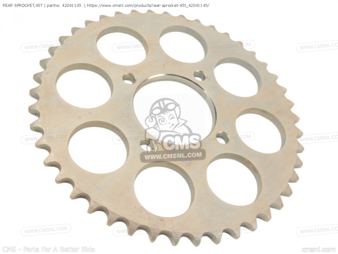 42041145: REAR SPROCKET,45T Kawasaki - buy the 42041-145 at CMSNL