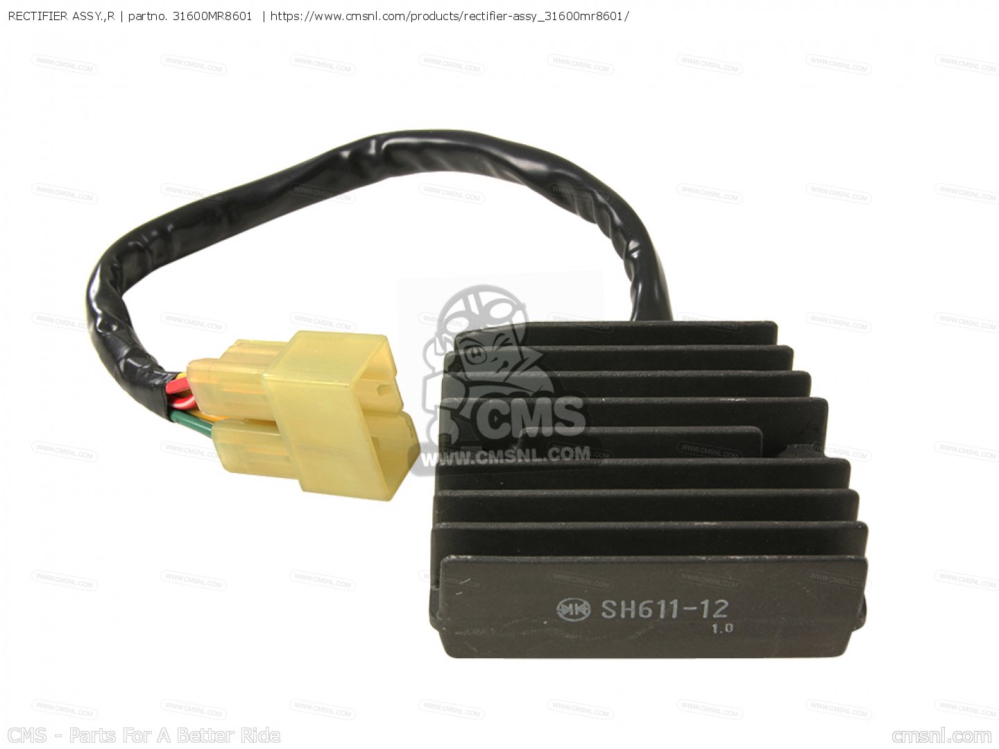 31600MR8601 Rectifier Assy.,r Honda buy the 31600MR8601 at CMSNL