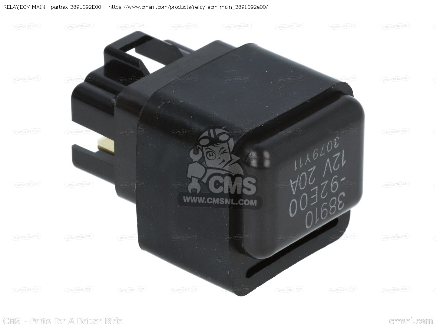 3891092E00 Relay,ecm Main Suzuki buy the 3891092E00 at CMSNL