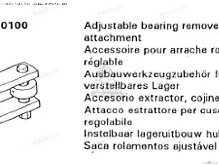 Honda REMOVER ATT.,ADJ. 07JACPH80100