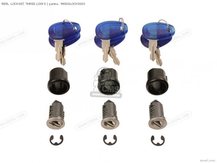 Suzuki REPL. LOCKSET, THREE LOCKS 990D0LOCKS003