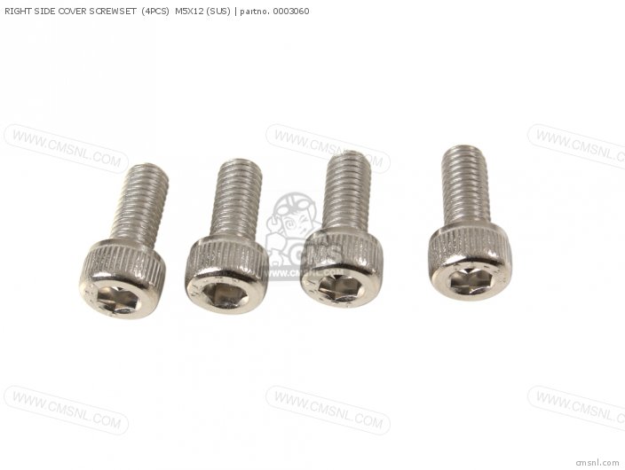 Takegawa RIGHT SIDE COVER SCREWSET  (4PCS)  M5X12 (SUS) 0003060