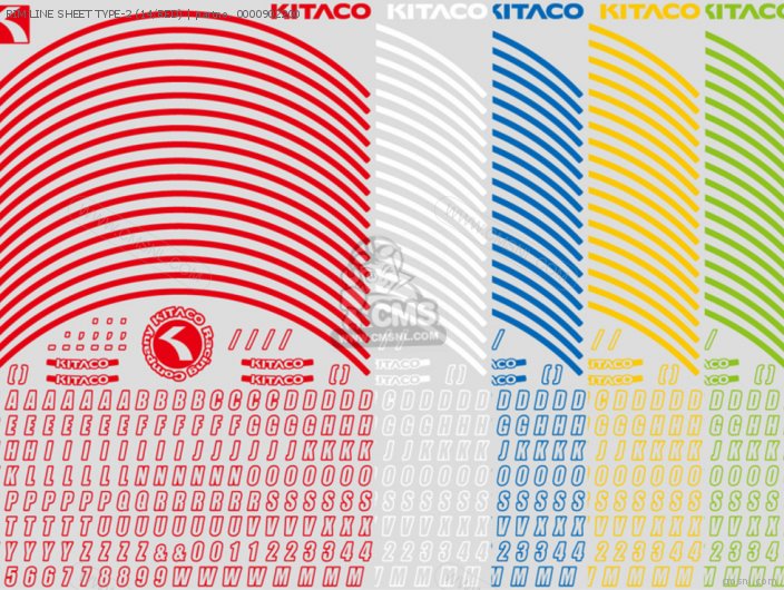 Kitaco RIM LINE SHEET TYPE-2 (14/RED) 0000902200