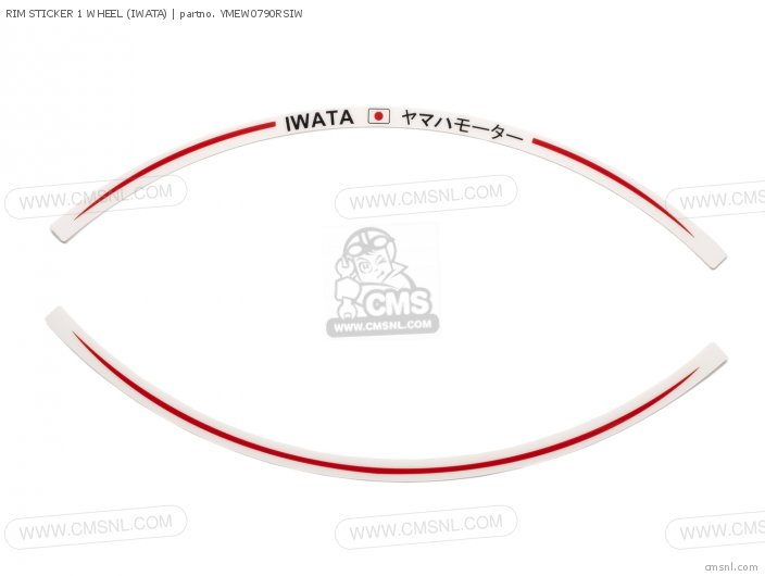 Yamaha RIM STICKER 1 WHEEL (IWATA) YMEW0790RSIW