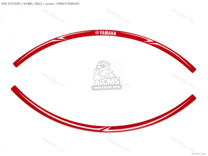 Yamaha RIM STICKER 1 WHEEL (RED) YMEW0790RSRD